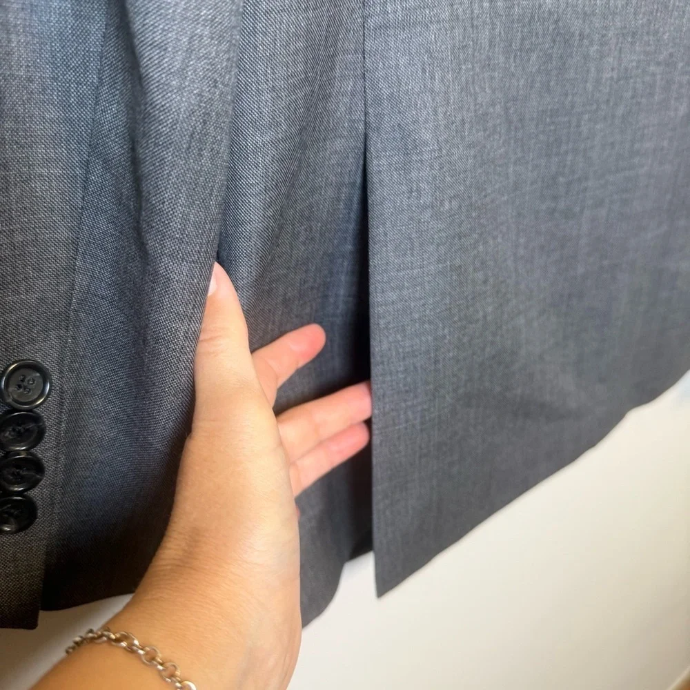 J.Crew Ludlow Tollegno 1900 Dark Gray Italian‎ Wool Suit Jacket Size 40R NWT